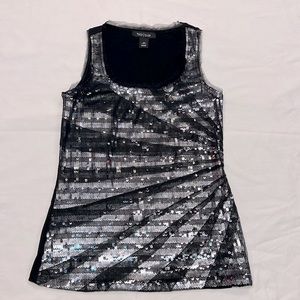 White House Black Market STUNNING SEQUIN Tank Top Size XS